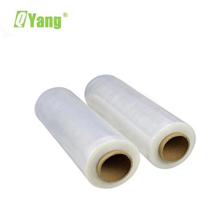 100 bahan mentah 12 15 17 20 micron 80 gauge plastik bungkus lldpe jumbo roll stretch film pengeluar filem regangan jumbo roll